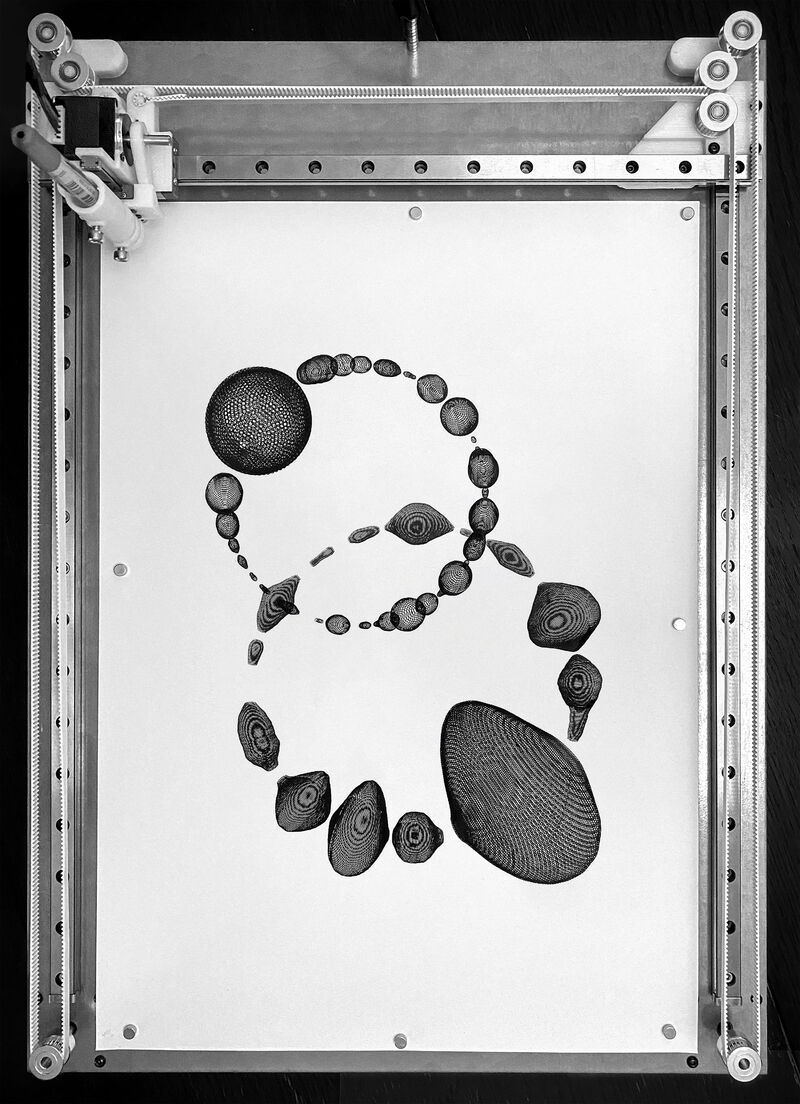 Drawing Machine Framework I - a Sculpture & Installation by Lewis Brown